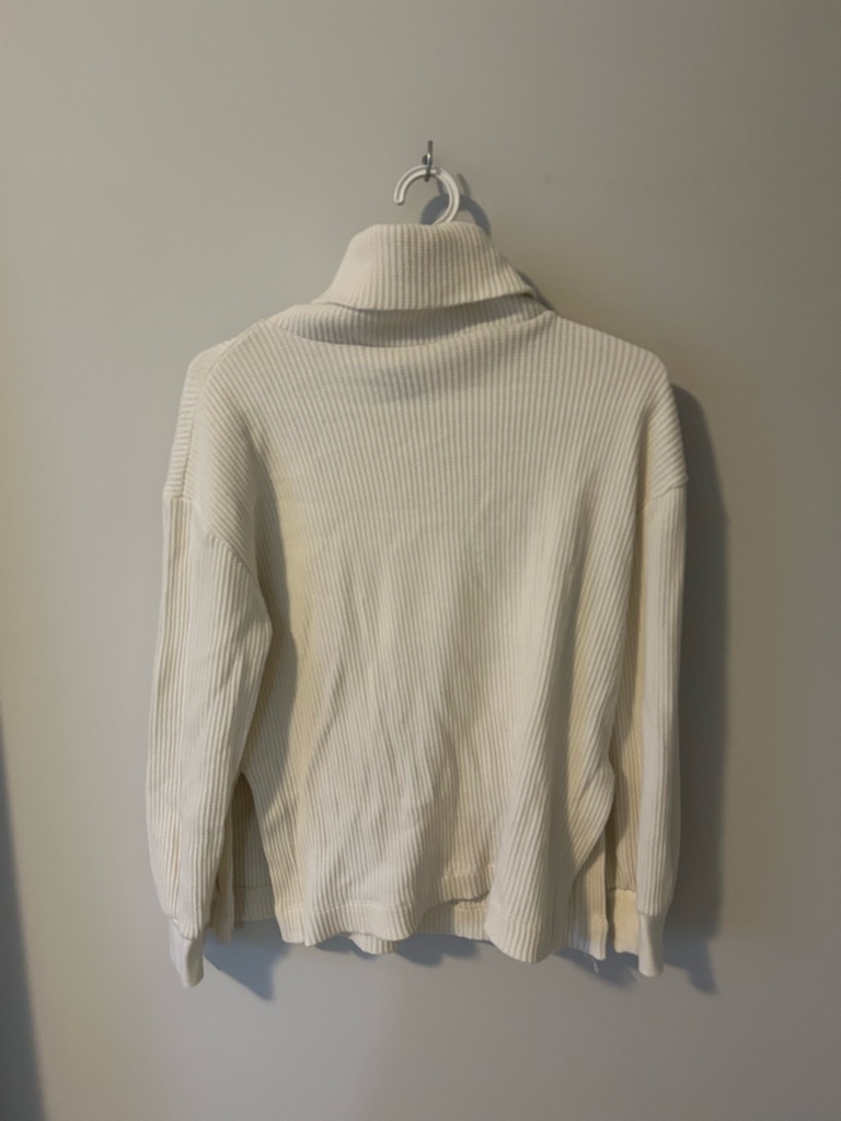 Gap Cream Ribbed Turtleneck Sweater - Women